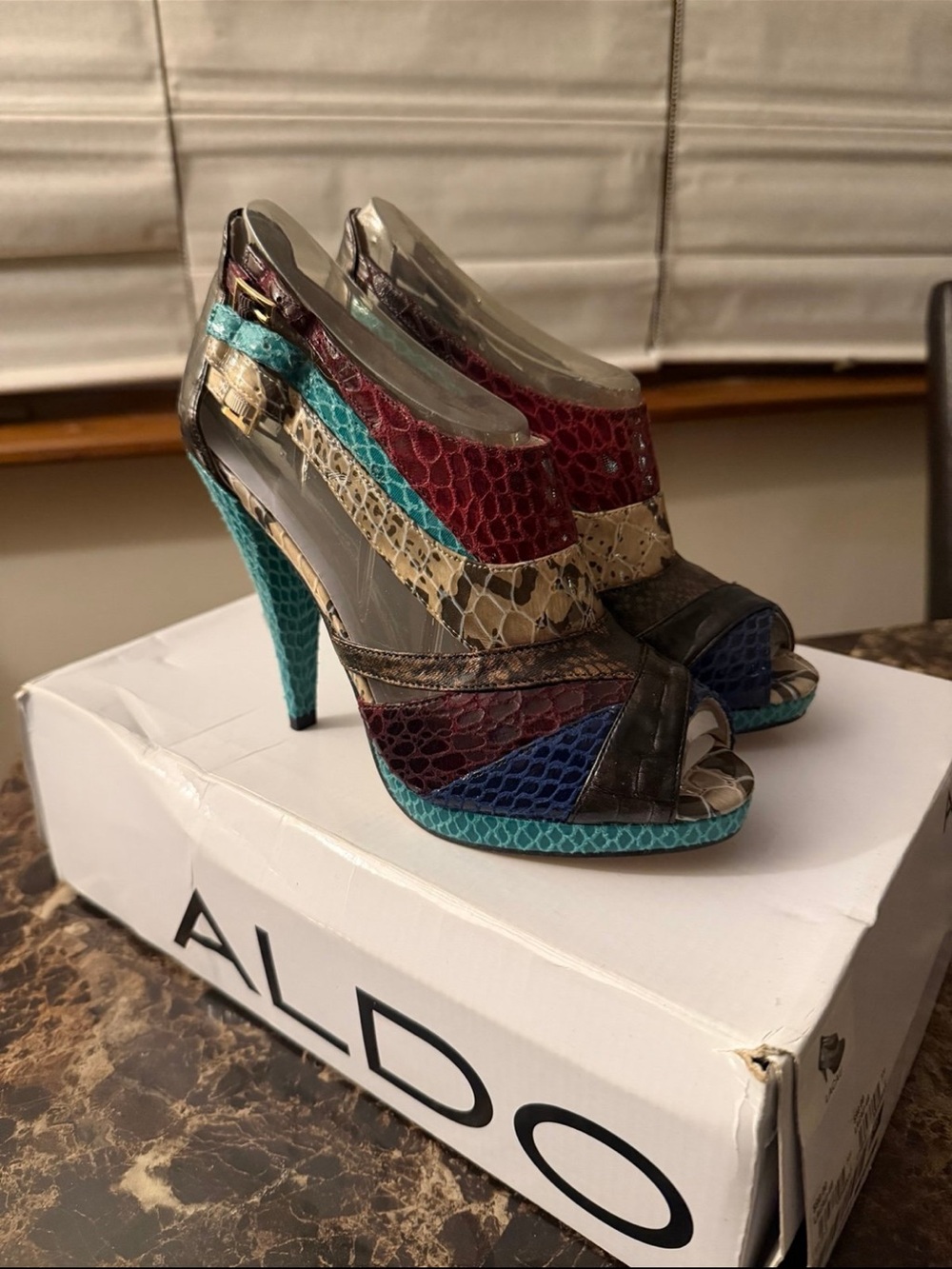 Brand new multi color Aldo Lacau-48 heels size 7.5
